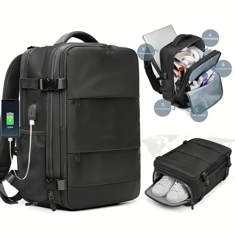MaxTravel™ - Mochila Viajera expandible 30L HighQuality