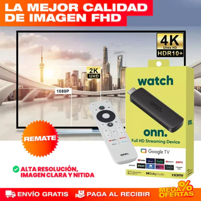 Convertidor Smart TV de Google + Control Remoto