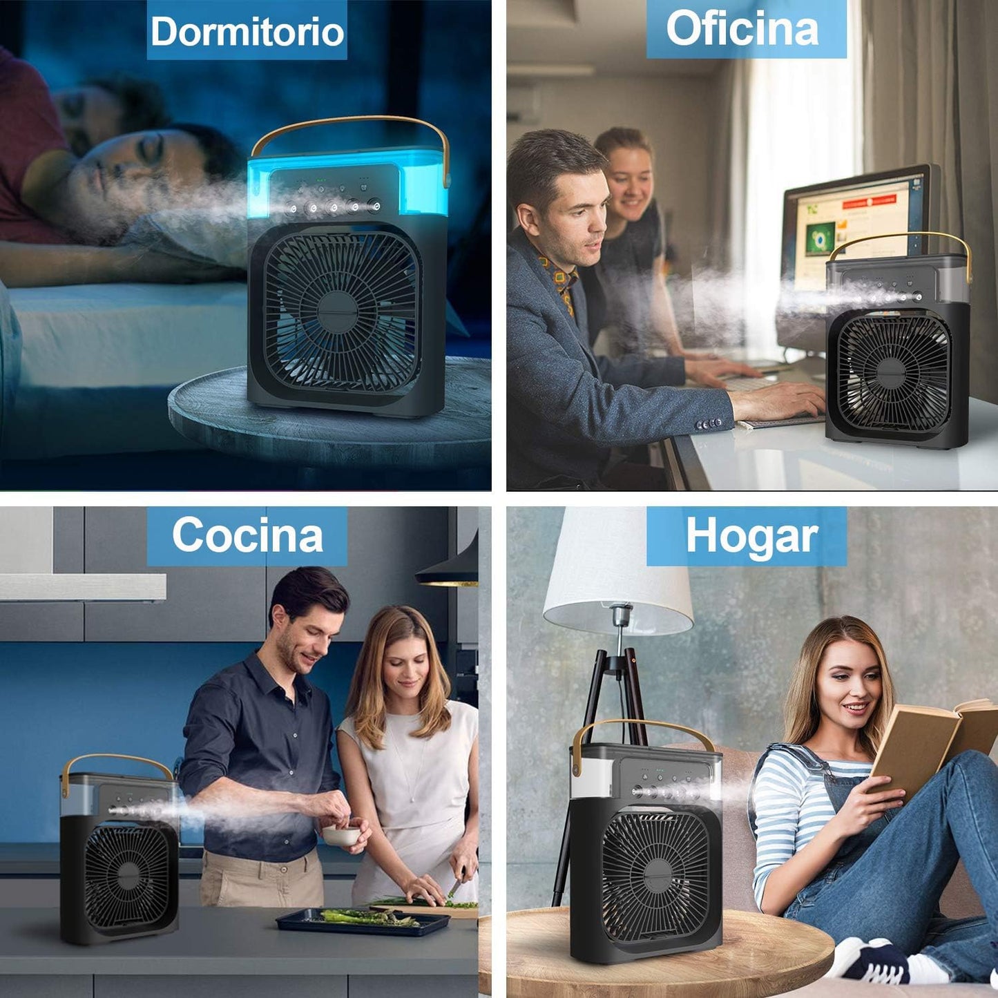 Aire acondicionado y humificador 4 en 1