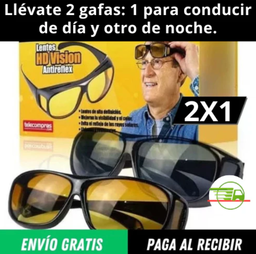 Gafily ® l Gafas HD Para Conducir Con Tranquilidad l 2 x 1