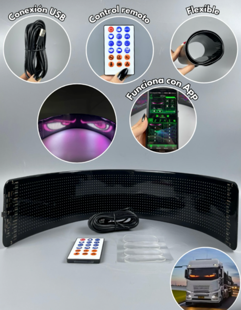 Pantalla Led Para Autos 60 x 12 Cm