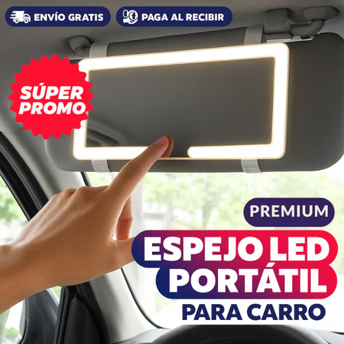 💡 Espejo LED de Maquillaje para Carro