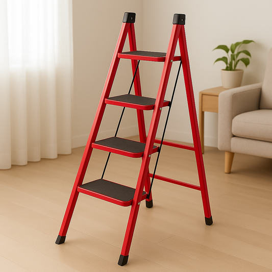 Climberi® | Escalera Plegable 4 Peldaños 98 cm 🔧 + ¡Envío Gratis!