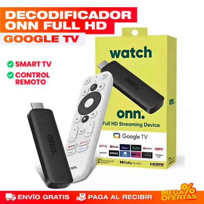 Convertidor Smart TV de Google + Control Remoto