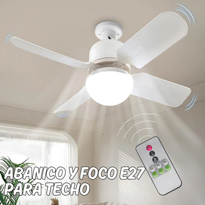 Foquifly® l Abanico y Lampara de Techo Portatil